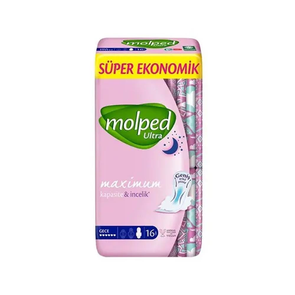 Ultra PedMolped Hijyenik Ped Ultra Gece Süper Eko 16 lı