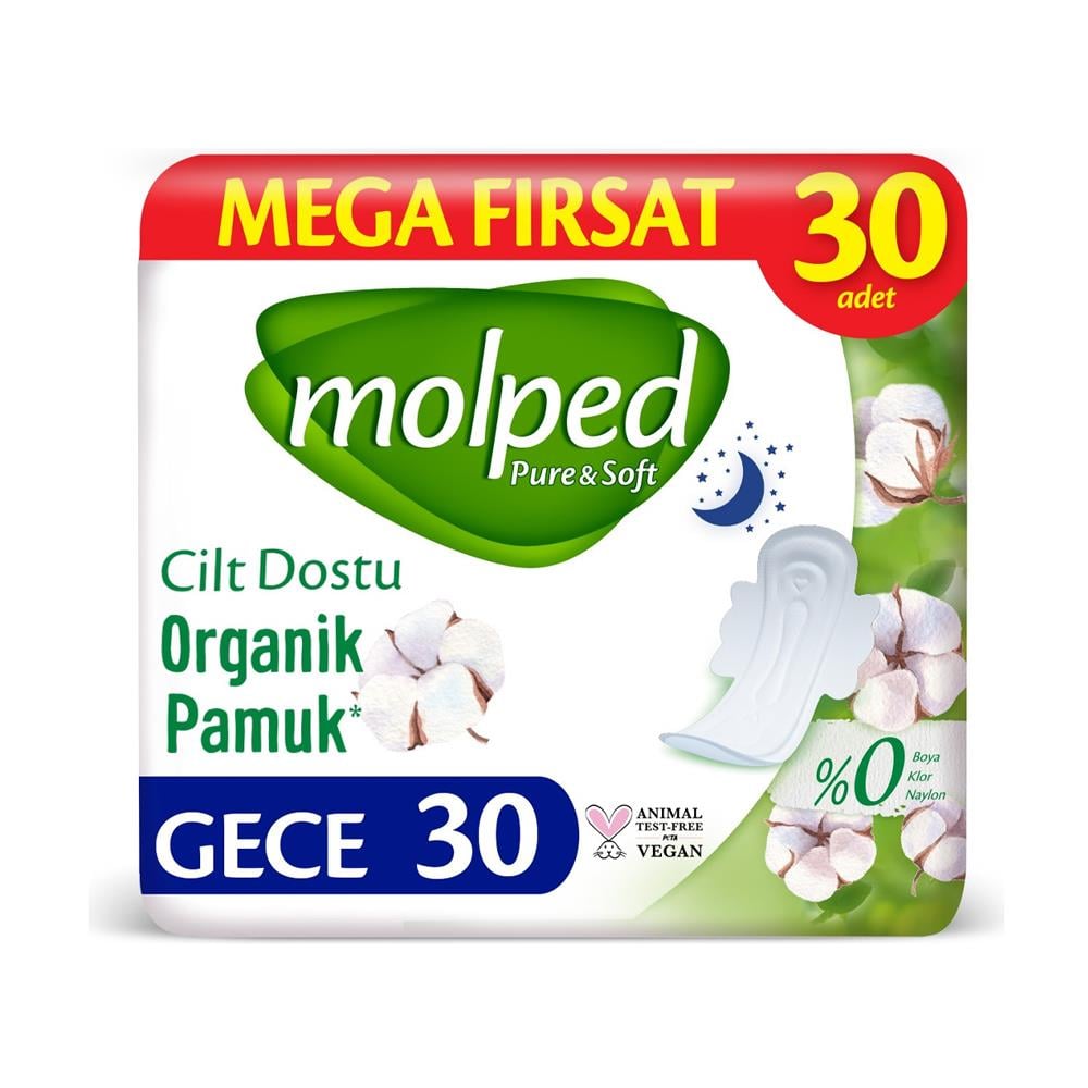 Ultra PedMolped Pure&Soft Mega Gece Hijyenik Ped 30 lu
