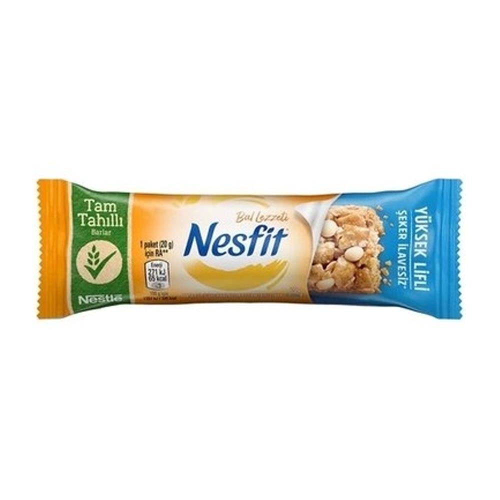 Bar KaplamalılarNestle Nesfit Bar Ballı Tam Tahıllı 20 gr Şeker İlavesiz