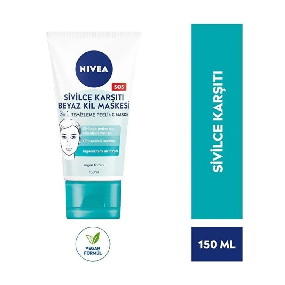 Yüz BakımNivea Sivilce Karşıtı Beyaz Kil Maskesi 150 Ml