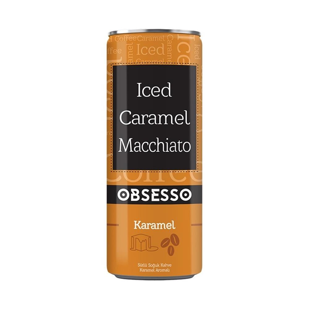 Soğuk KahveObsesso Sütlü Soğuk Kahve Karamel Teneke 250 ml