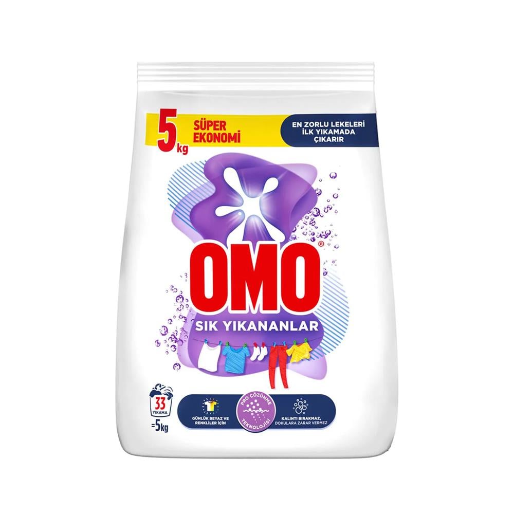 Toz DeterjanOmo Çamaşır Deterjanı 5 Kg Sık Yıkananlar