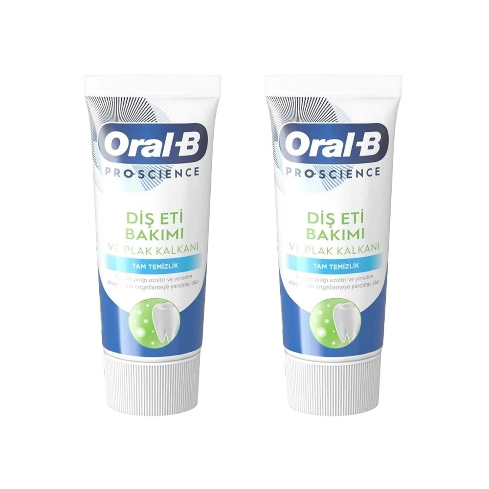Diş MacunuOral-B Diş Macunu Diş Eti Bakımı ve Plak Kalkanı Tam Temizlik 2*50 ml