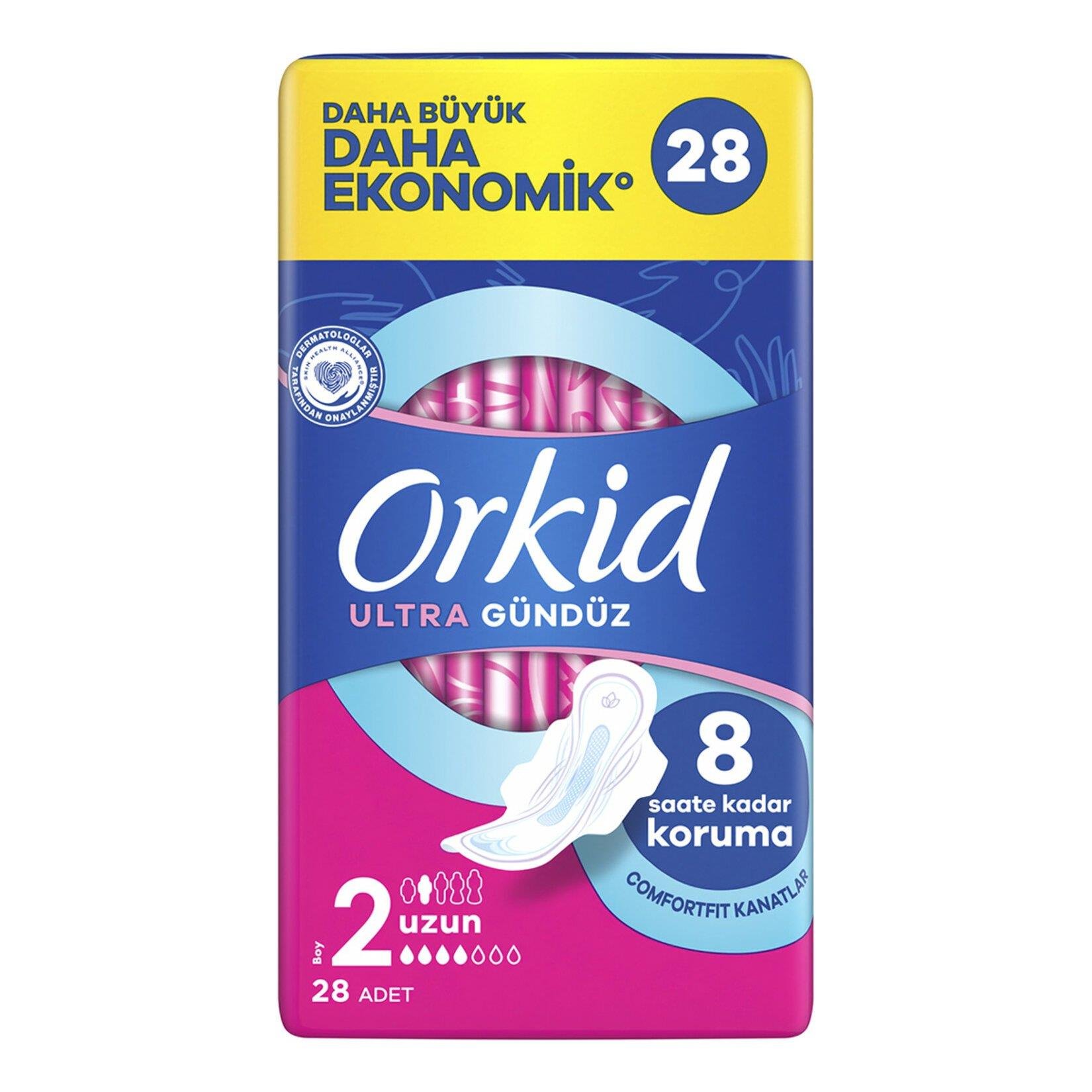 Ultra PedOrkid Hijyenik Ped Extra Dörtlü Uzun 28 li