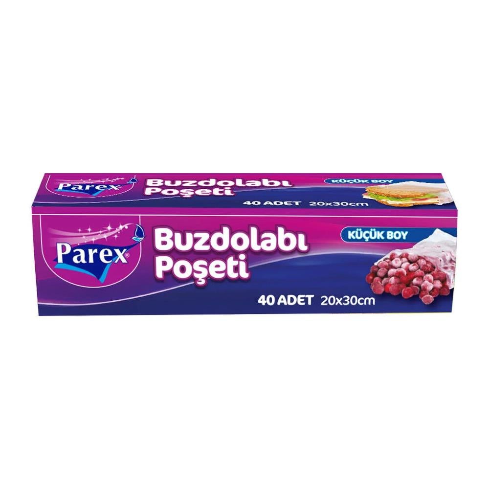 Dondurulmuş Gıda TorbasıParex Buzdolabı Poşeti Küçük Boy 20*30 cm 40 lı