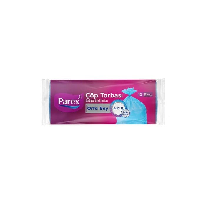 Temizlik BeziParex Çöp Torbası Güçlü Orta 55*60 cm 15 adet