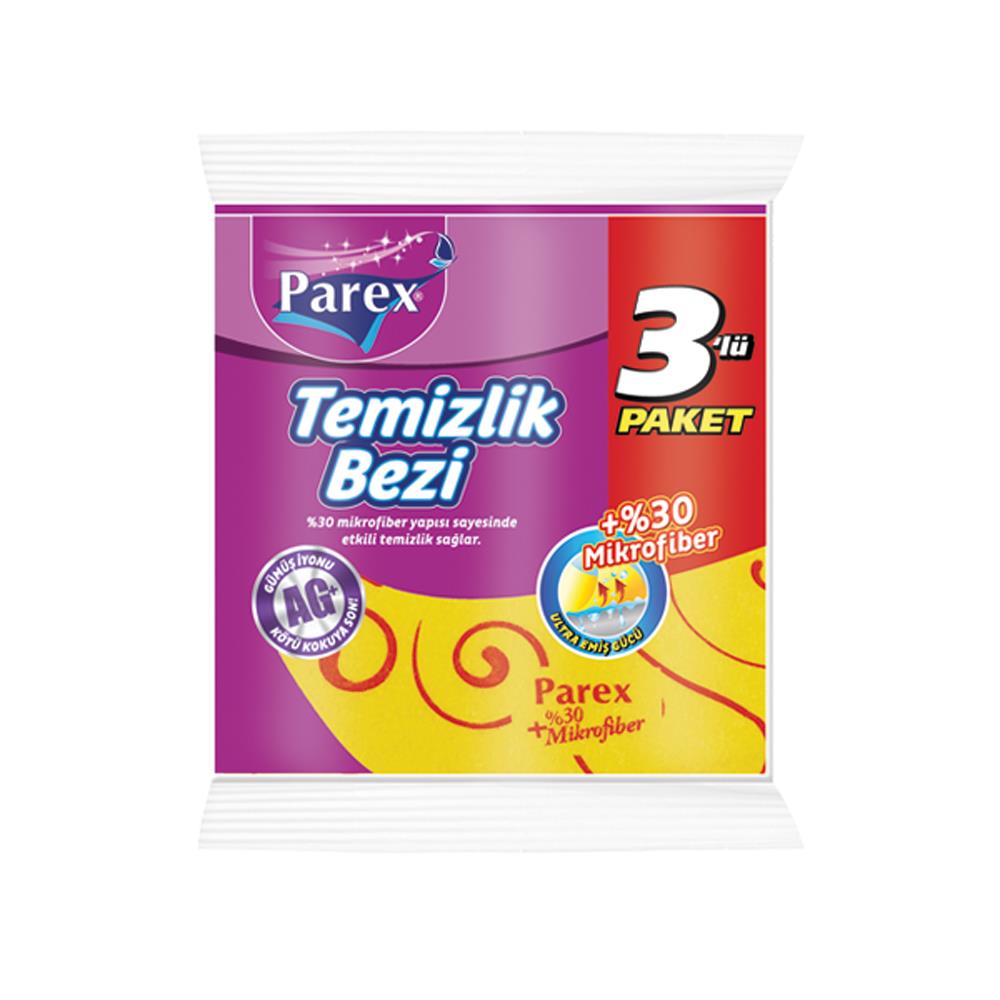 Temizlik BeziParex Temizlik Bezi 3 lü %30 Mikrofiber