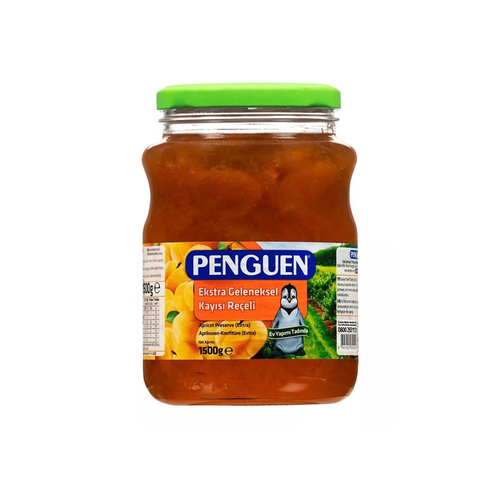 Penguen Reçel Kayısı Cam 1500 Gr