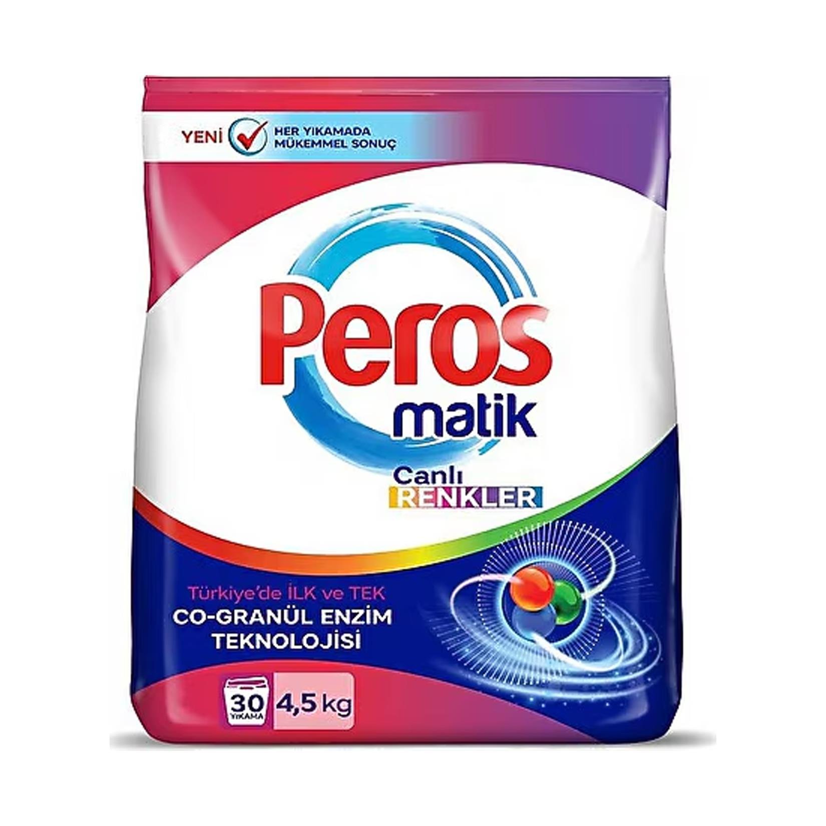 Toz DeterjanPeros Matik 4.5 kg Canlı Renkler