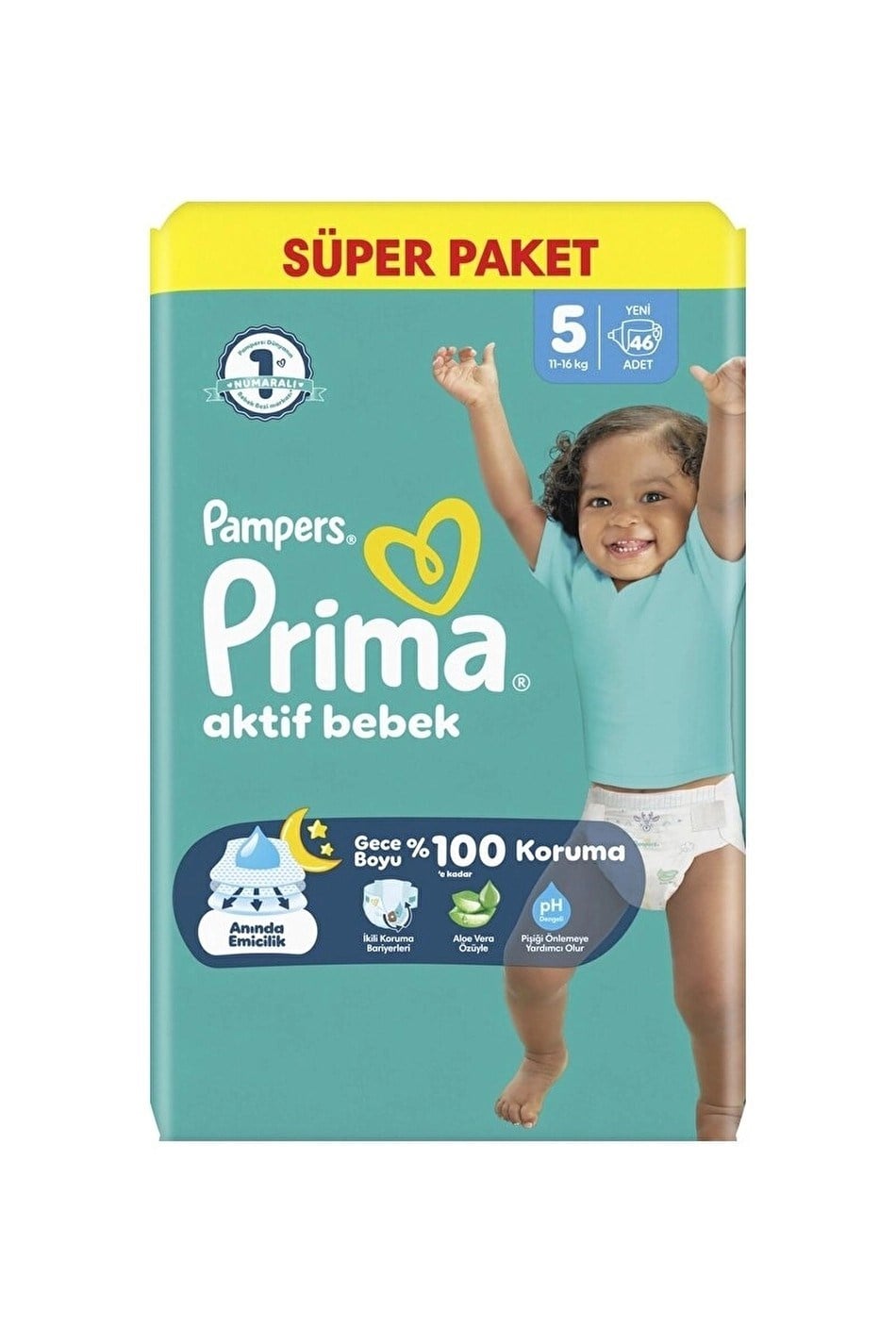 Bebek BezleriPrima Bebek Bezi Süper Paket Junior(5) 11-16 Kg 46 lı