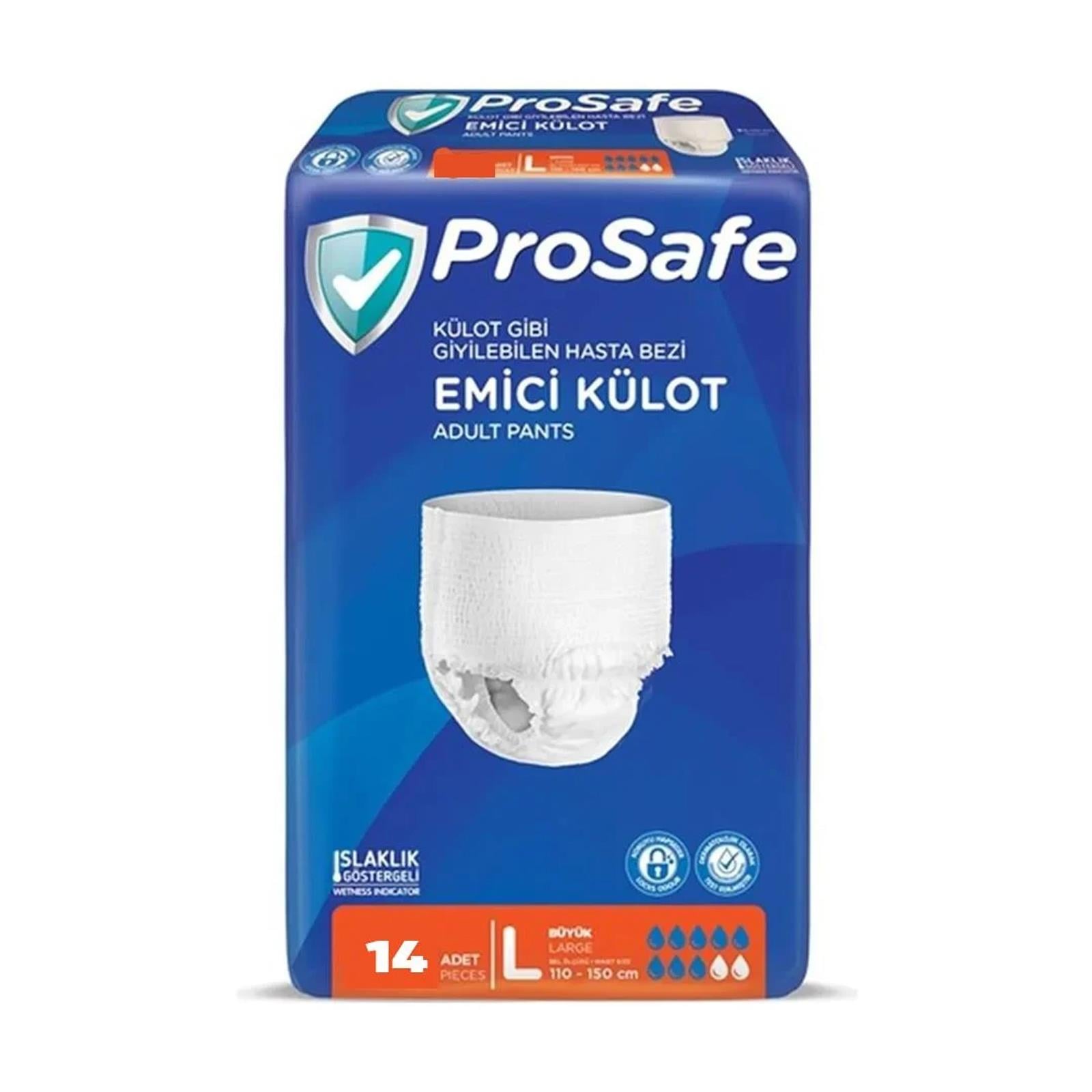 Hasta Bakım ÜrünleriProsafe Emici Külot Hasta Bezi Büyük(Large) 14 lu