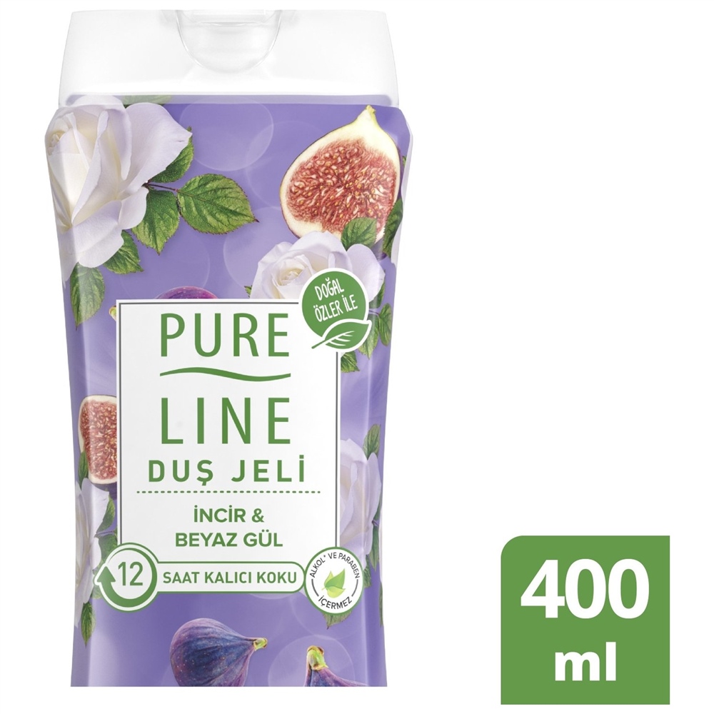 Pure Line Duş Jeli İncir İle Beyaz Gül 400 Ml