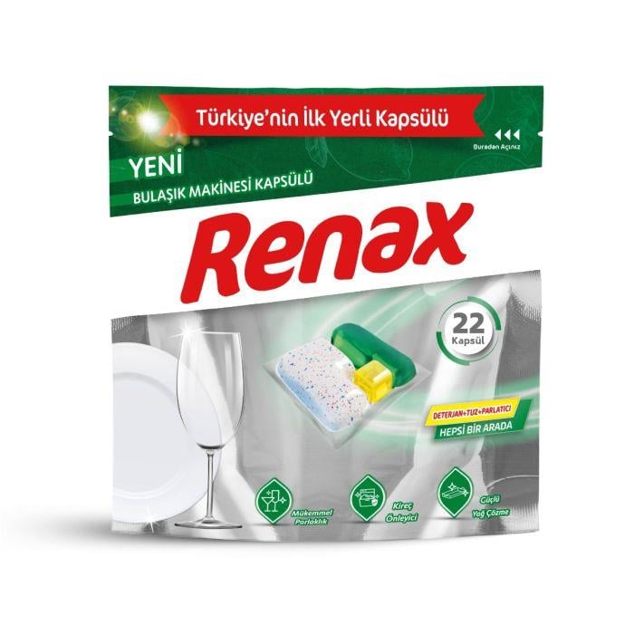 Bulaşık Makinesi TabletiRenax Bulaşık Makine Kapsülü 22 Li