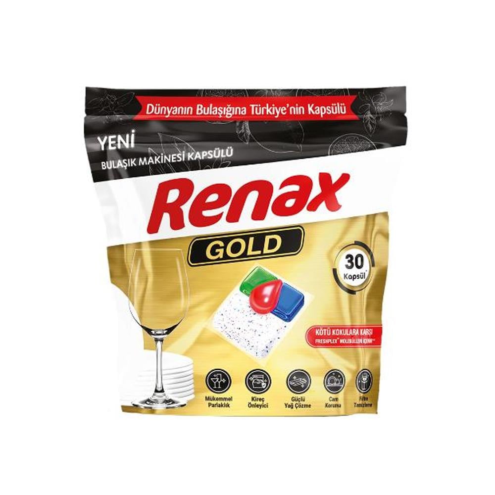 Bulaşık Makinesi TabletiRenax Bulaşık Makine Kapsülü 30 lu 360 Gr Gold