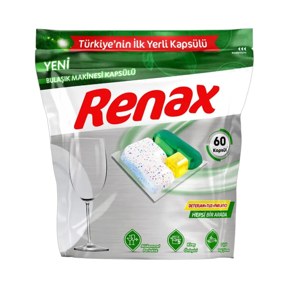 Bulaşık Makinesi TabletiRenax Bulaşık Makine Kapsülü 60’lı 630 g