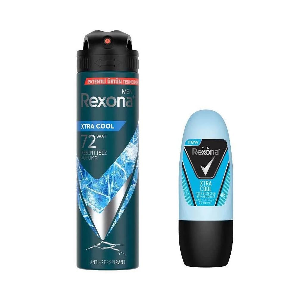 Erkek DeodorantRexona Xtra Cool Erkek Sprey Deodorant 150 ml+20 ml Roll-on