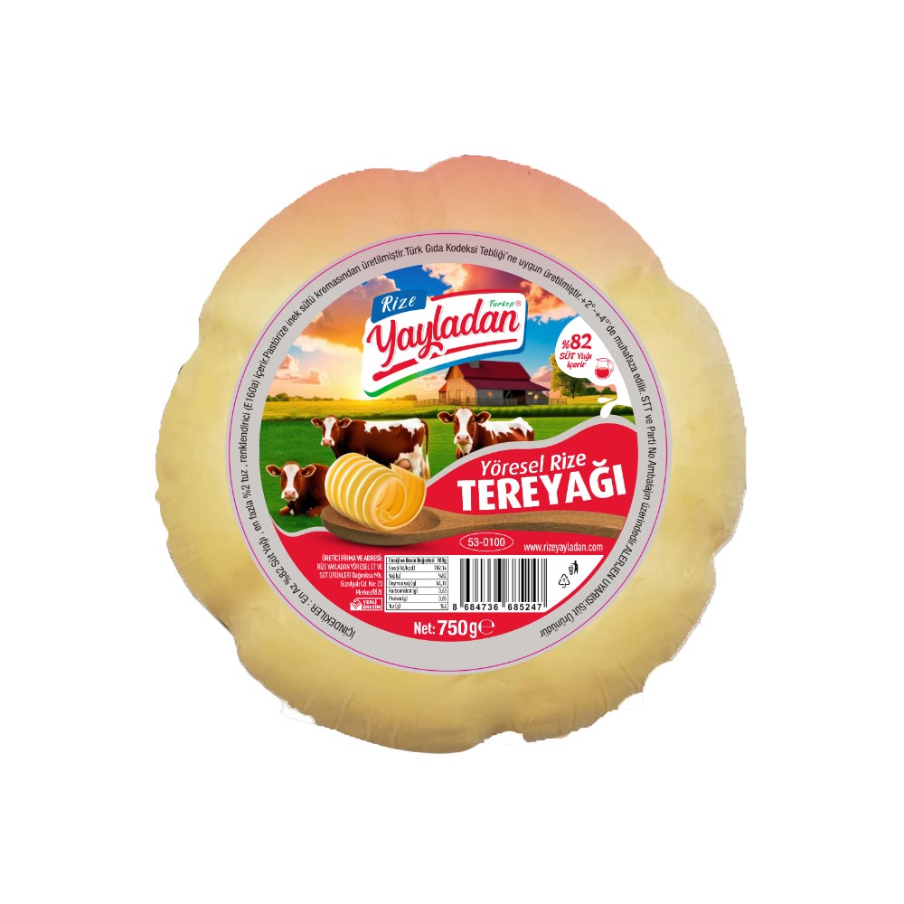 TereyağRize Yayladan Tereyağı Topak 750 g