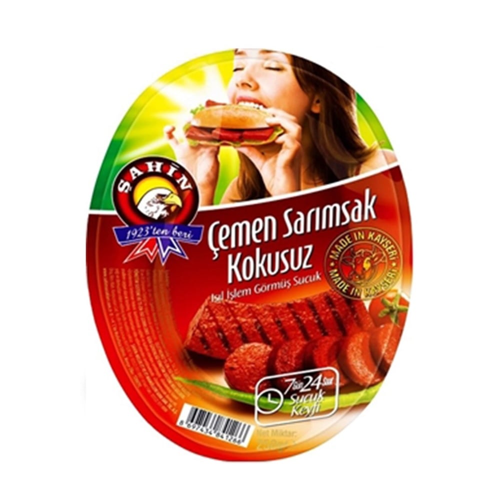 Şahin Sarımsaksız Çemensiz Sucuk 180 Gr
