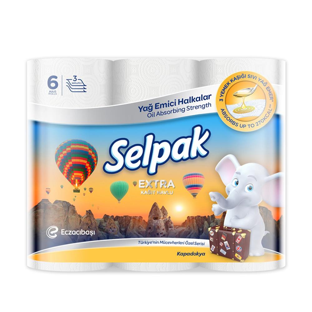 Kağıt HavluSelpak Extra Yağ Emici Kağıt Havlu 6 lı