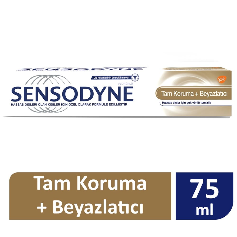 Sensodyne Diş Macunu Tam Koruma ve Beyazlatıcı 75 Ml