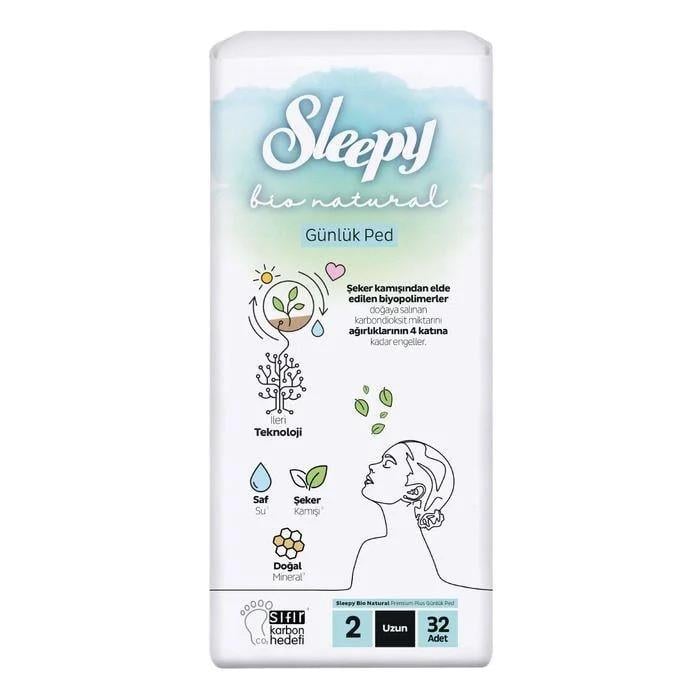Ultra PedSleepy Bio Natural Günlük Ped Uzun 32li