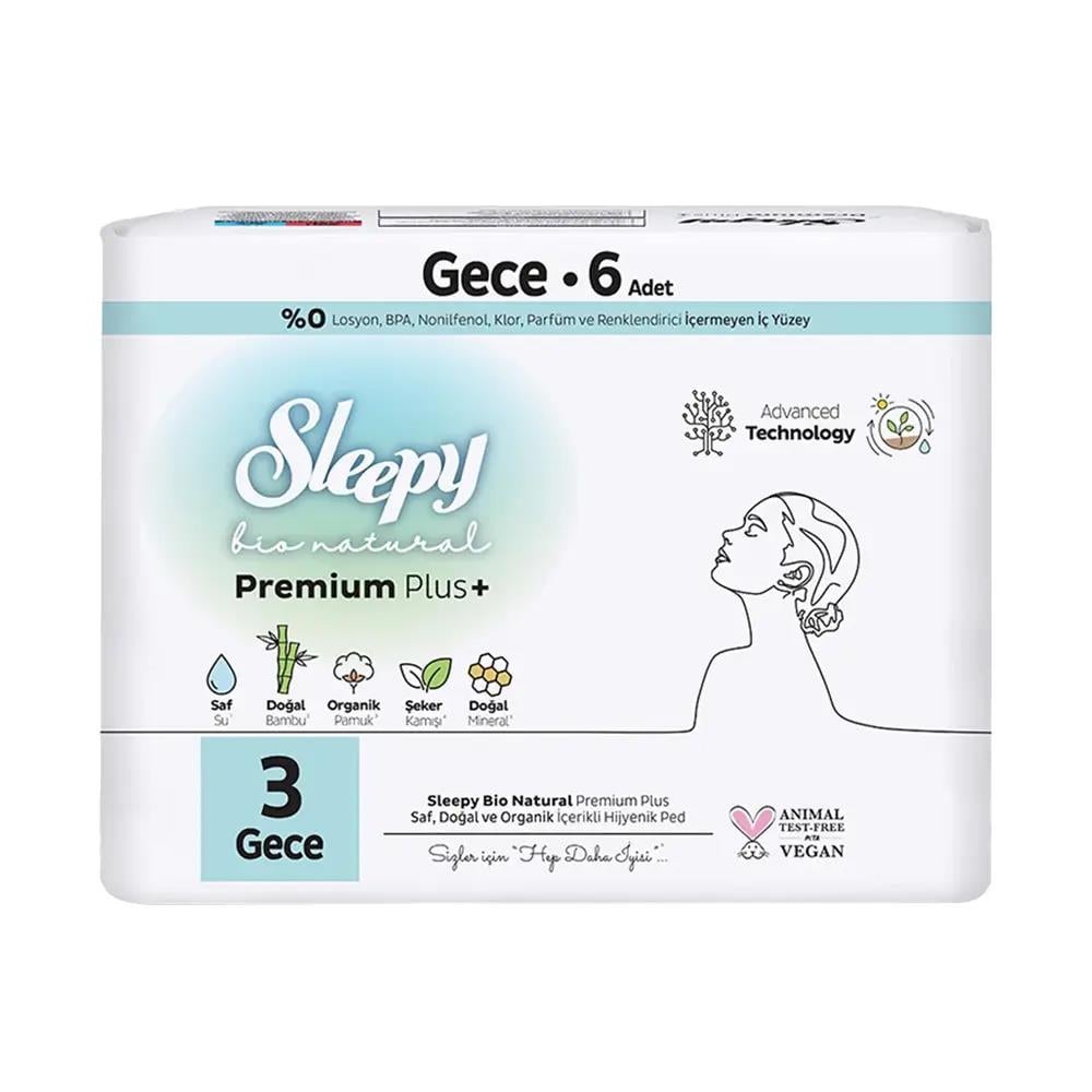Ultra PedSleepy Bio Natural Hijyenij Ped Gece 6 Lı