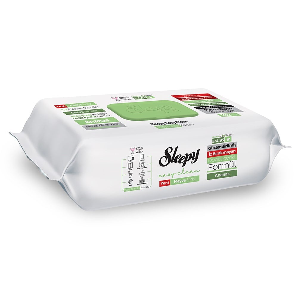 Temizlik BeziSleepy Easy Clean Yüzey Temizlik Havlusu Ananas 100 lü