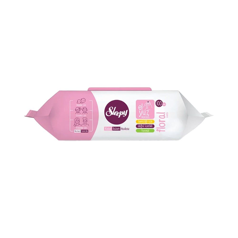 Kişisel Bakım, KozmetikSleepy Kişisel Bakım Havlusu Floral Kiraz&Lilyum 100 lü