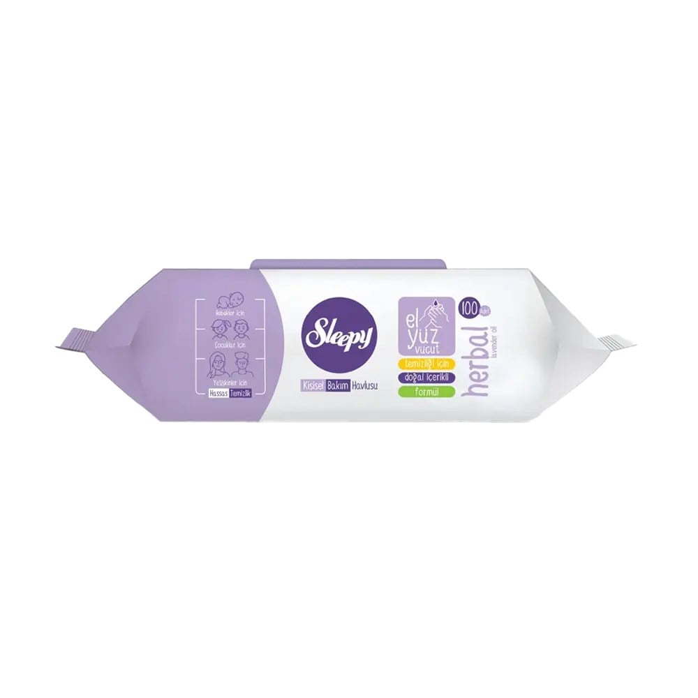 Kişisel Bakım, KozmetikSleepy Kişisel Bakım Havlusu Herbal Yasemin&Lavanta 100 lü