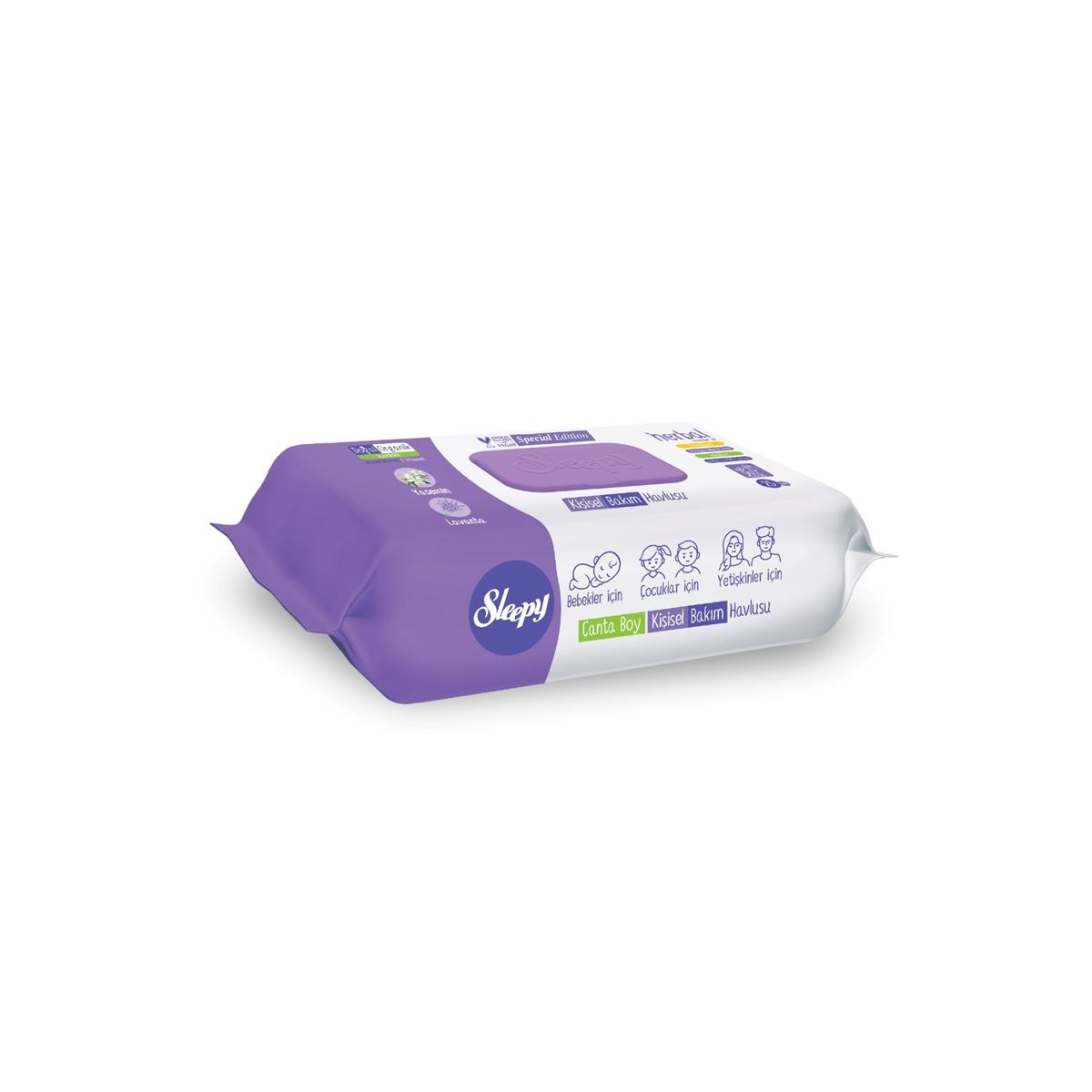 Islak MendilSleepy Kişisel Bakım Havlusu Herbal Yasemin&Lavanta 25 li