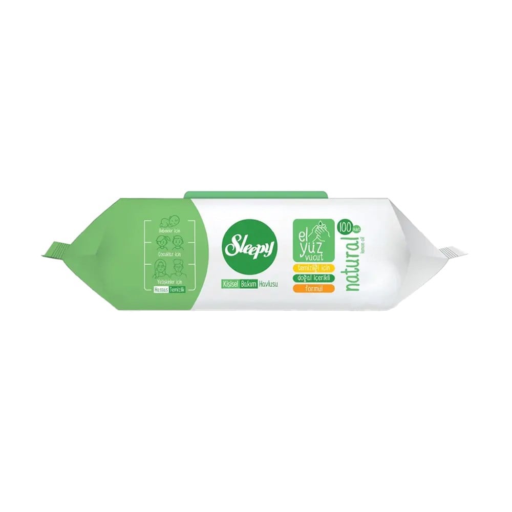 Kişisel Bakım, KozmetikSleepy Kişisel Bakım Havlusu Natural Limon&Defne 100 lü