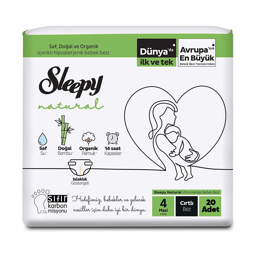Bebek BezleriSleepy Natural Bebek Bezi Maxi No:4 20 Adet 7-14 kg