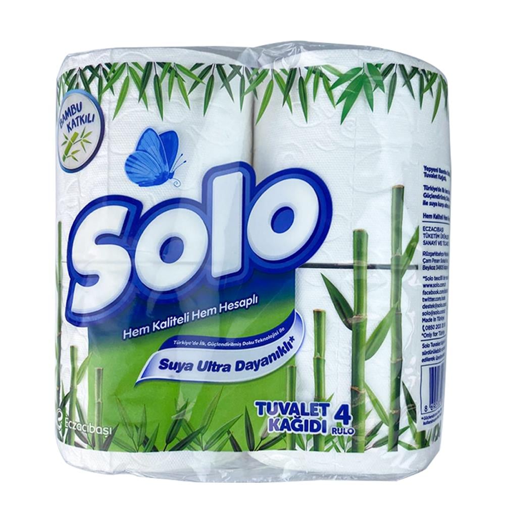 Tuvalet KağıdıSolo Bambu Katkılı Tuvalet Kağıdı 4 Rulo