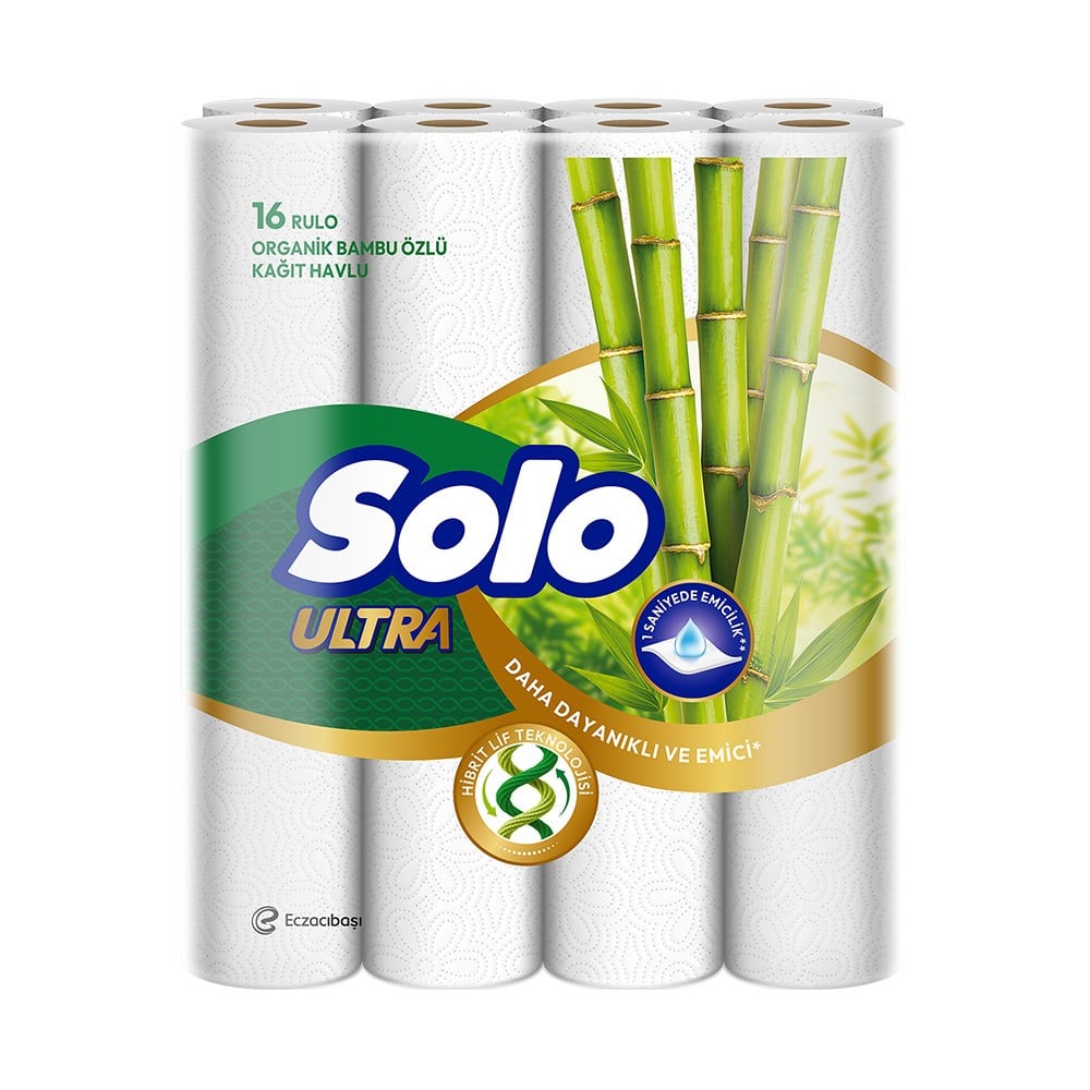 Kağıt HavluSolo Havlu Organik Bambu Özlü 16 lı