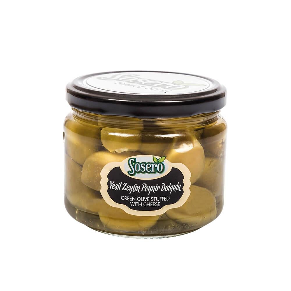 MezeSosero Peynir Dolgulu Yeşil Zeytin 290 Gr Cam Kavanoz