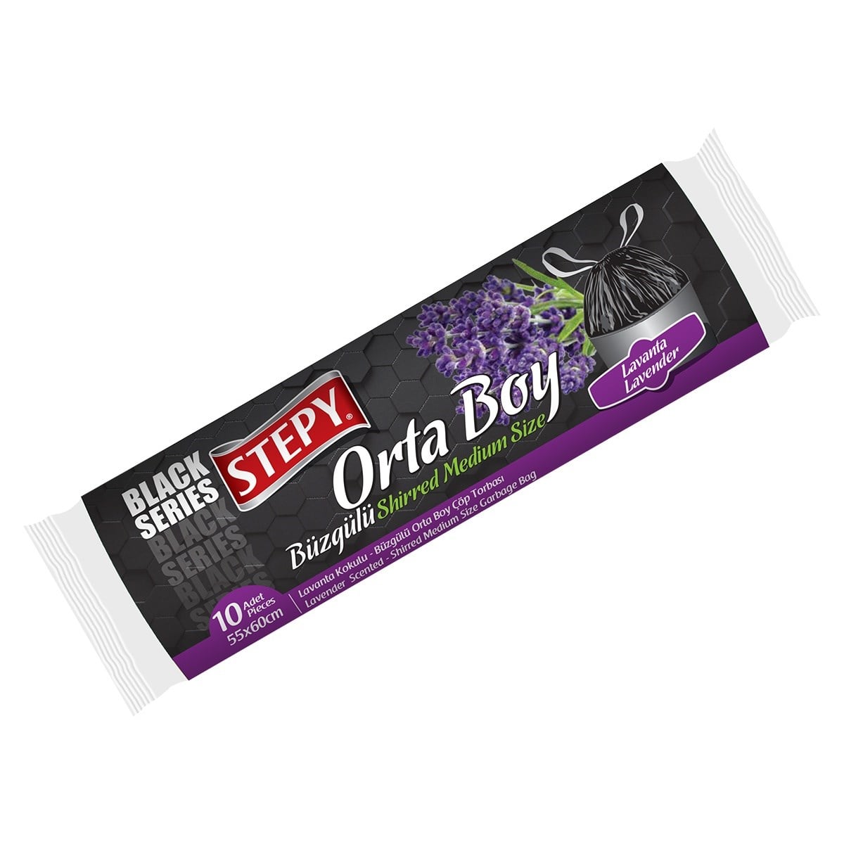 Çöp PoşetiStepy Orta Boy Çöp Torbası Lavanta Kokulu 10 Adet ( 55*60 cm )