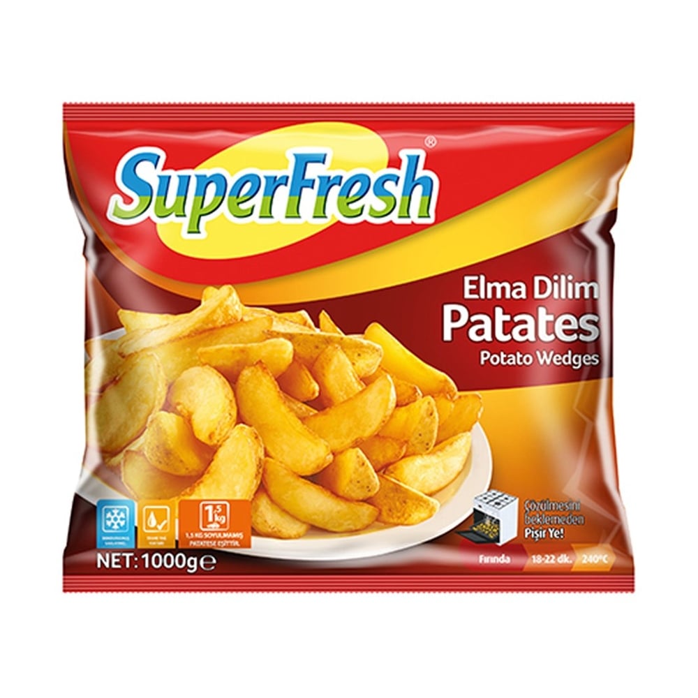 Süperfresh Patates Elma Dilim 1000 Gr