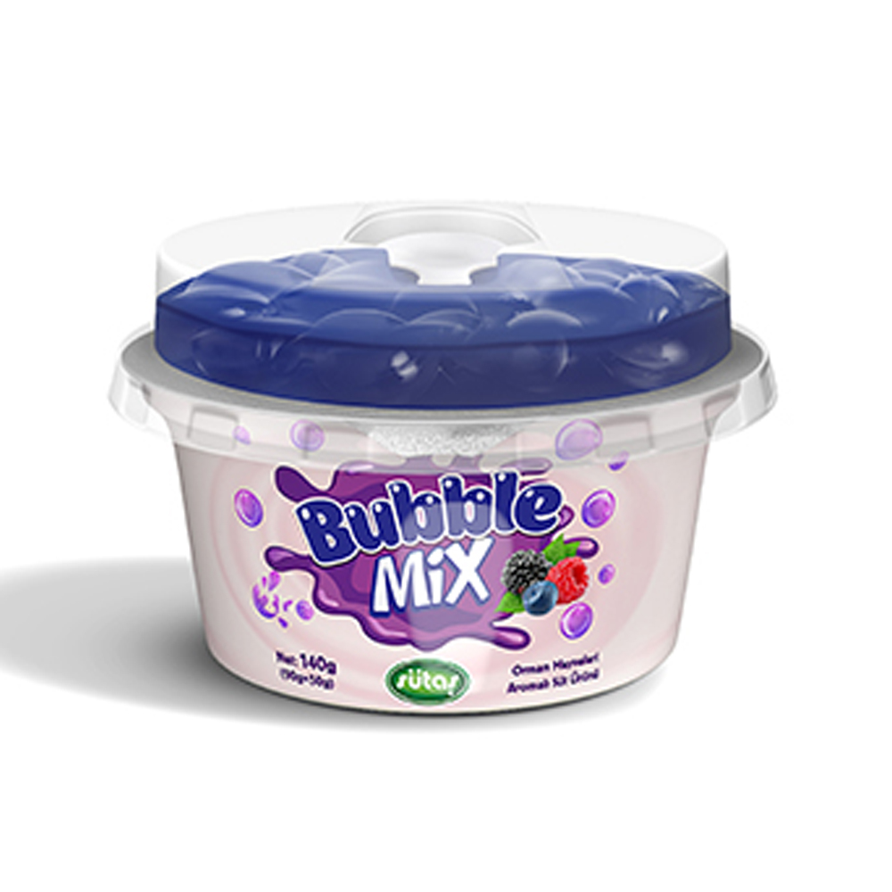 Meyveli YoğurtSütaş Bubble Mix Orman Meyveli 140 g