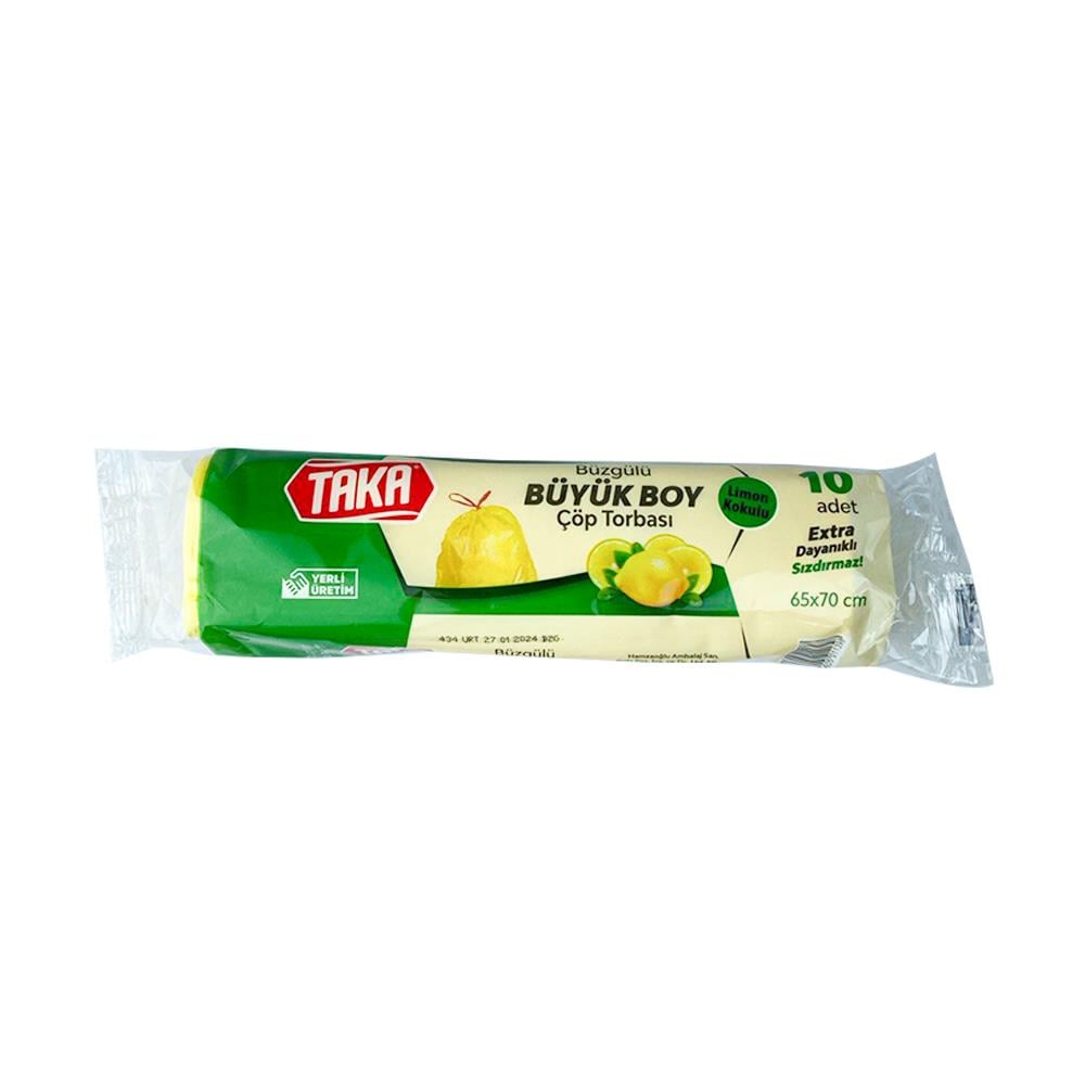 Çöp PoşetiTaka Çöp Torbası Büyük Boy Limonlu 65*70