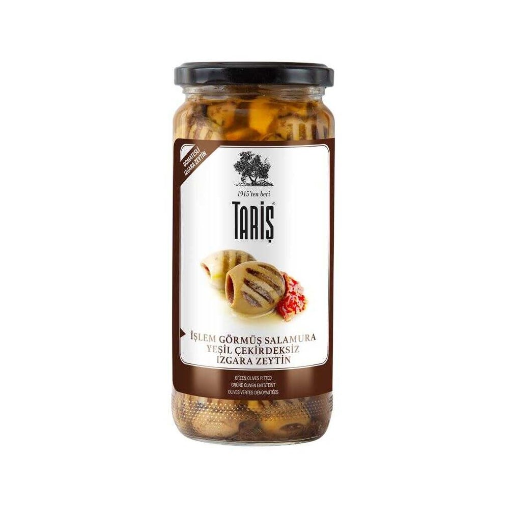 Yeşil ZeytinTariş İşlem Görmüş Salamura Yeşil Çekirdeksiz Izgara Zeytin 300 g