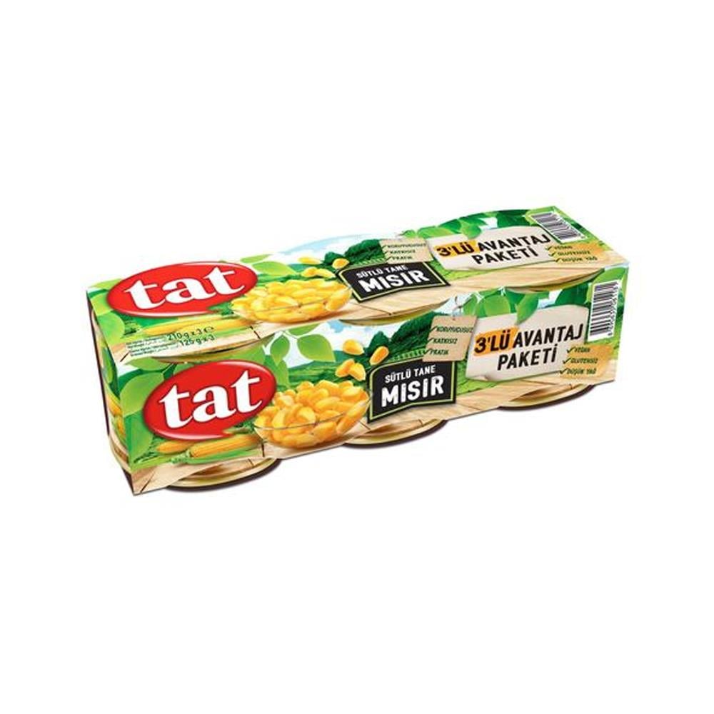 Konserve SebzeTat Mısır 3*210 Gr