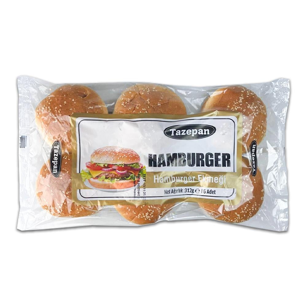 EkmekTazepan Hamburger Ekmeği 312 Gr 6 Lı