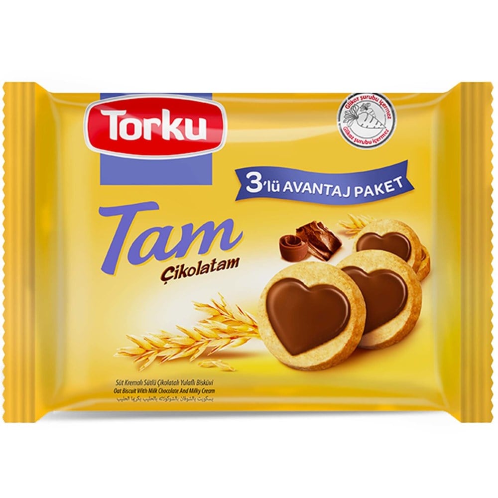 Torku Bisküvi Tam Çikolatalım 3 Lu Paket 249 Gr