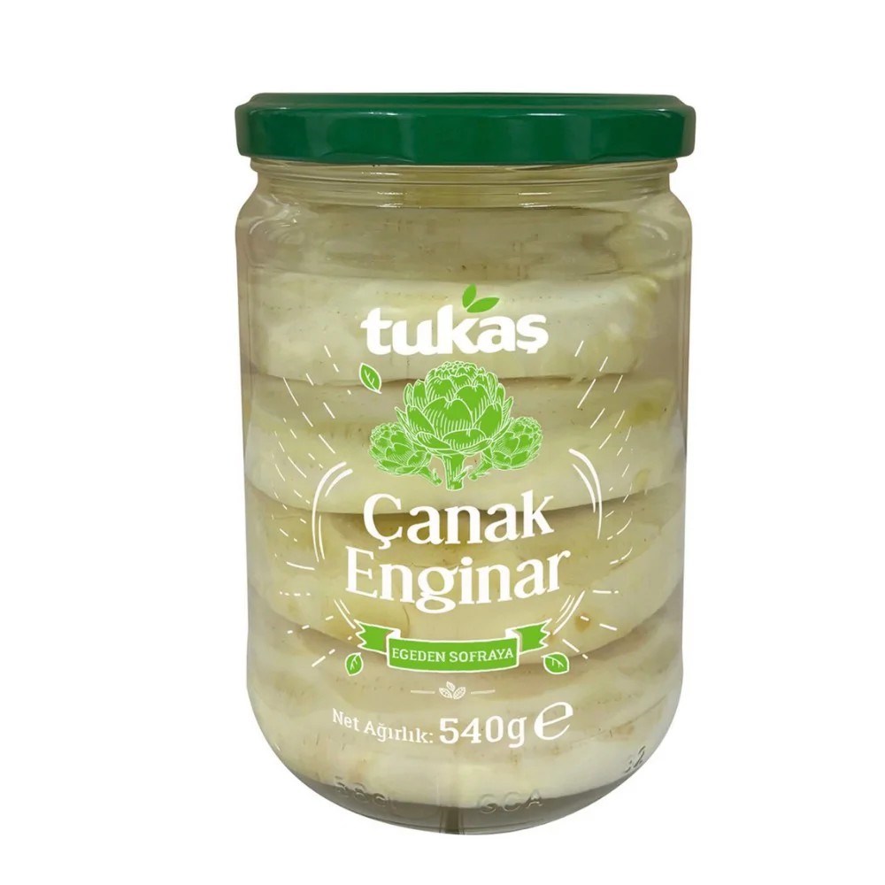 Konserve SebzeTukaş Çanak Enginar Cam 540 g