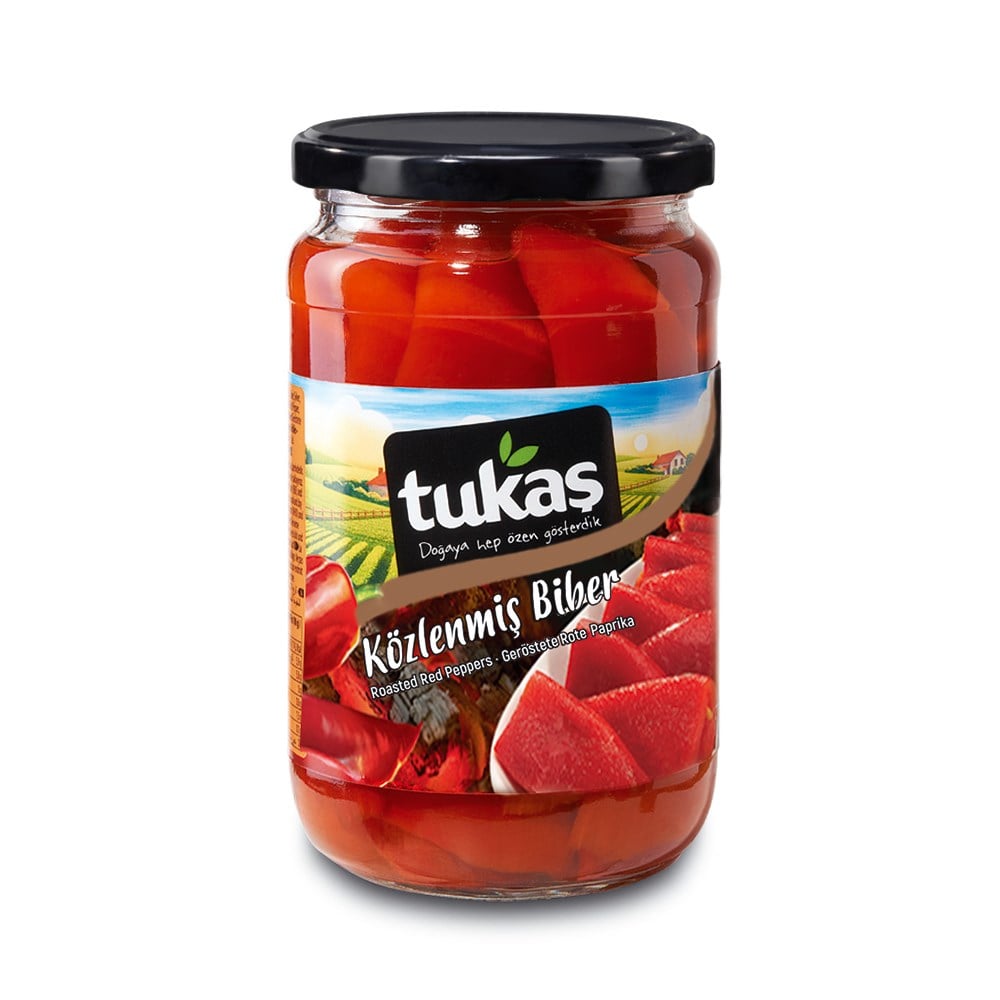 Tukaş Közlenmiş Biber Cam 680 Gr