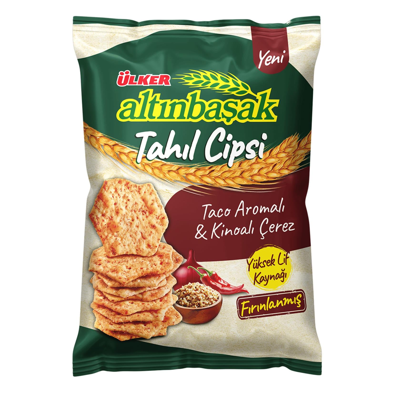 BisküviÜlker Altınbaşak Tahıl Cipsi Taco Aromalı&Kinoalı 50 Gr