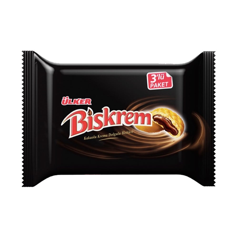 Ülker Biskrem Bisküvi 3 x 100 Gr Kakaolu