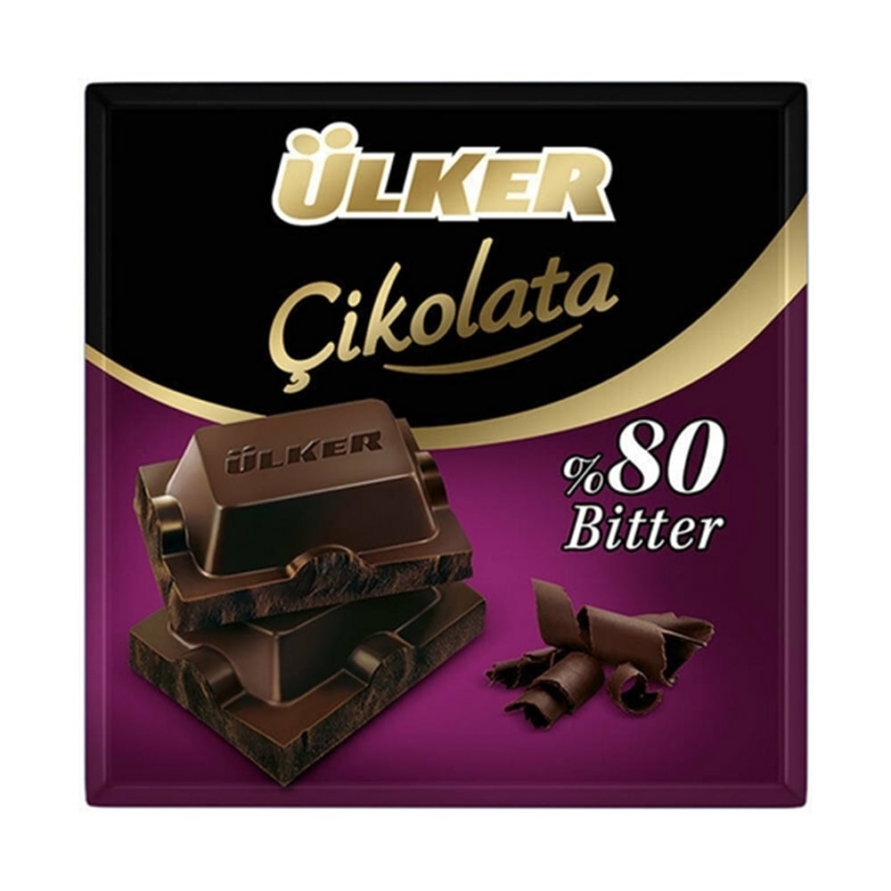 Ülker Bitter Çikolata 60 gr %80 Kakaolu Kare