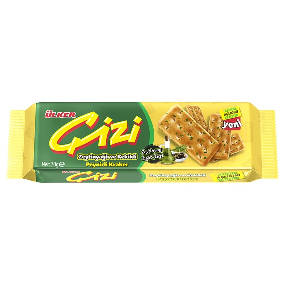 Ülker Çizi Zeytinyağlı Kekikli Kraker 70 Gr
