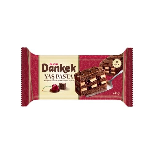 KekÜlker Dankek Yaş Pasta Sütlü Çikolatalı,Vişneli Soslu,Kremalı 245 g